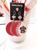 Égetett rózsás fülbevaló